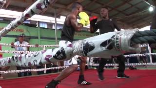 Duke Micah training -  A visit to Bronx Boxing Gym in Bukom