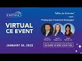 Empire Eye and Laser Center Virtual CE Event - January 26, 2022