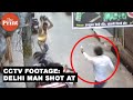 CCTV: Man on motorcycle shot at by two gunmen in Delhi