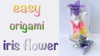 Easy iris flower origami | Party and Wedding Decorations | Mother's Day Gift | DIY paper present