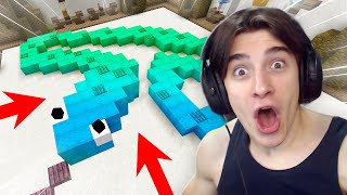 Змея в minecraft! Битва строителей! 😱