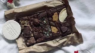 whisk + slice Christmas brownies box teaser