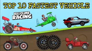TOP 10 FASTEST CARS IN HILL CLIMB RACING