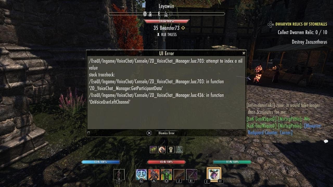 Eso Ui Errors Youtube