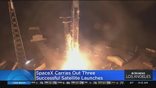 SpaceX launches three satellites in three days