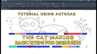 Autocad Basic  Draw a Cat in 2D