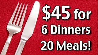 $45  for 6 Dinners, 20 Meals! Easy Cheap Budget Meals - Making Easy Muffins