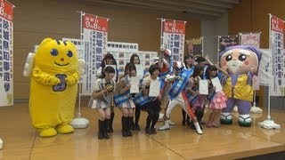 知事選投票率アップへ 　ご当地アイドル・ヒーロー１日選管委員に