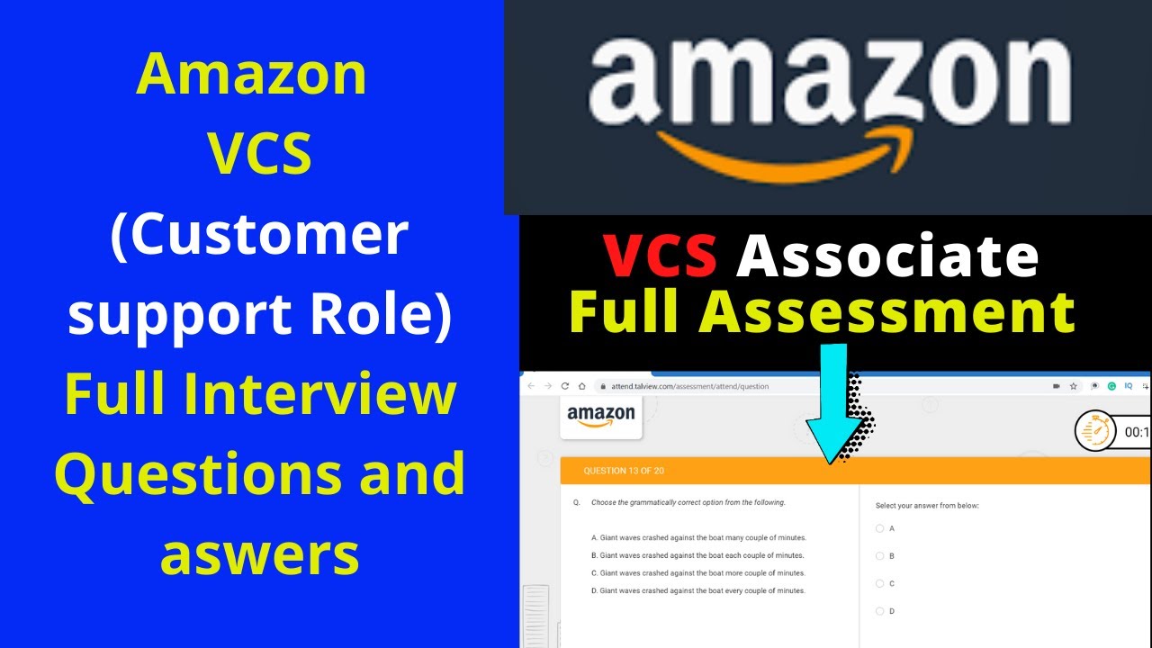 Amazon VCS Full Assessment | Amazon Customer Service Associate ...