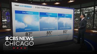 Chicago Weather: Warmer on Thursday, storm chances on Friday