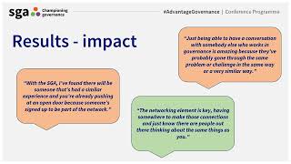 SGA Conference 2024 - Impact Assessment Update