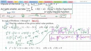 Math 55 Section 6.5(1) Impulse Function