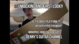 MONOPRICE budget guitar. Indio Cali Classic Strat unboxing and First Look!