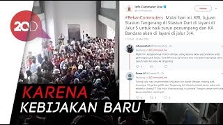 Berdesak-desakan Untuk Pindah Peron di Stasiun Duri