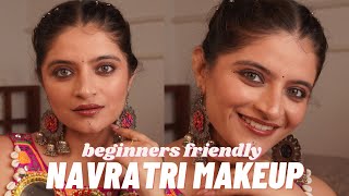 Beginner Friendly Navratri Makeup #festivemakeup #makeuptutorialforbeginners