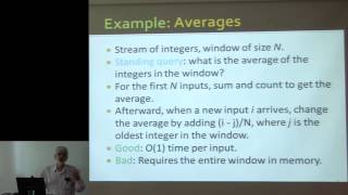 Sampling and Filtering Data Streams, Jeffry D  Ullman