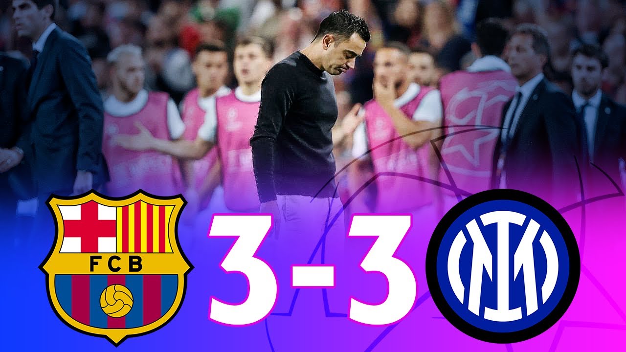 Barcelona Vs Inter Milan [3-3], Champions League, Group Stage 2022/23 ...