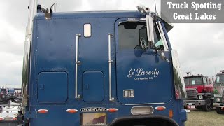 3 Older Freightliner Trucks At Clifford Truck Show