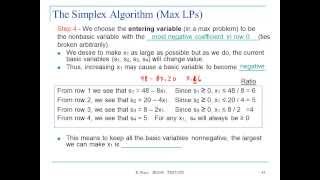 Lecture 4 (part 1): The Simplex Algorithm
