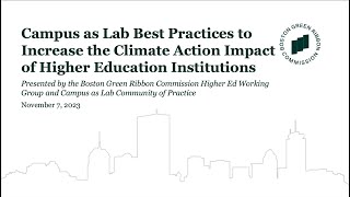 Campus as Lab Best Practices to Increase the Climate Action Impact of Higher Education Institutions