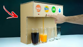 How to Make Coca Cola Soda Fountain & Sprite Machine with 4 Different Drinks at Home