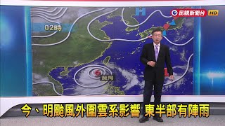 2024/09/04 今、明颱風外圍雲系影響 東半部有陣雨北部晴朗－民視新聞