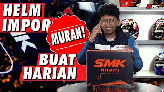 UNBOXING SMK GTJ GL515 BLUE WHITE ❗️❗️ HELM HALF FACE INI MURAH DAN COCOK BUAT HARIAN 🔥