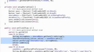 Android Application Development 97 Loading SharedPreferences Data