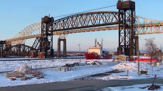 CCGS Pierre Radssion up bound in the Soo Lock Canal