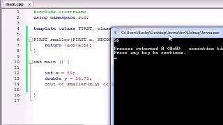 Buckys C++ Programming Tutorials 59 function Templates with Multiple Parameters