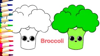 How to draw funny broccoli? | Easy drawing | Step by step tutorial