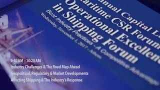 2017 7th Annual Operational Excellence in Shipping - Industry Challenges \u0026 The Road Map Ahead