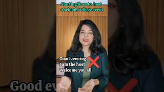 How to start anchoring in any event|Opening lines #shorts #english