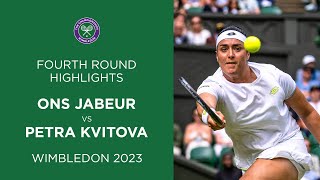 Ons Jabeur vs Petra Kvitova: Fourth Round Highlights | Wimbledon 2023