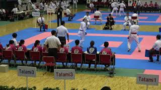 2018IH 空手道 男子 個人組手1回戦 森岡  高岡第一(富山県) 対 宍戸  横浜創学館(神奈川県)