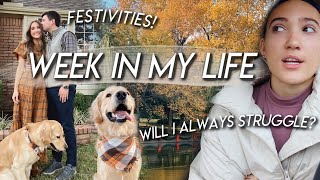 WEEK IN MY LIFE | will I *always* struggle with this, thanksgiving, gift wrapping, and many hauls!