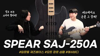 이 베이스라면 그냥 오래 쓸 수 있습니다! 애쉬바디 재즈베이스 SPEAR SAJ-250A #투데이스기어 #todaysgear #스피어 #입문용베이스 #베이스추천