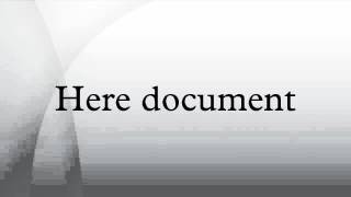 Here document
