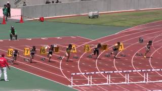 20160429群馬県高校総体中北毛地区女子100mハードル1組