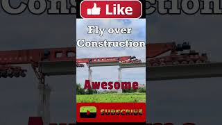 flyover construction ऐसे बनाया जाता है फ्लाईओवर #flyover #construction #shorts Amazing video