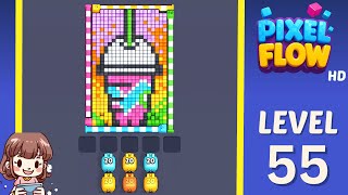 Pixel Flow Level 55 Solution Walkthrough