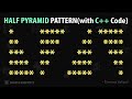 Simple Triangle/Half Pyramid (With C++ Code) Part 1 | Pattern Printing Programs