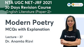 Modern Poetry | MCQs with Explanation | English Literature | NET-JRF 2021 | Dr. Anamta Rizvi