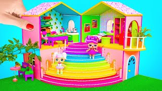 Building Pink House For Dolls || 4 DIY Dollhouse Ideas