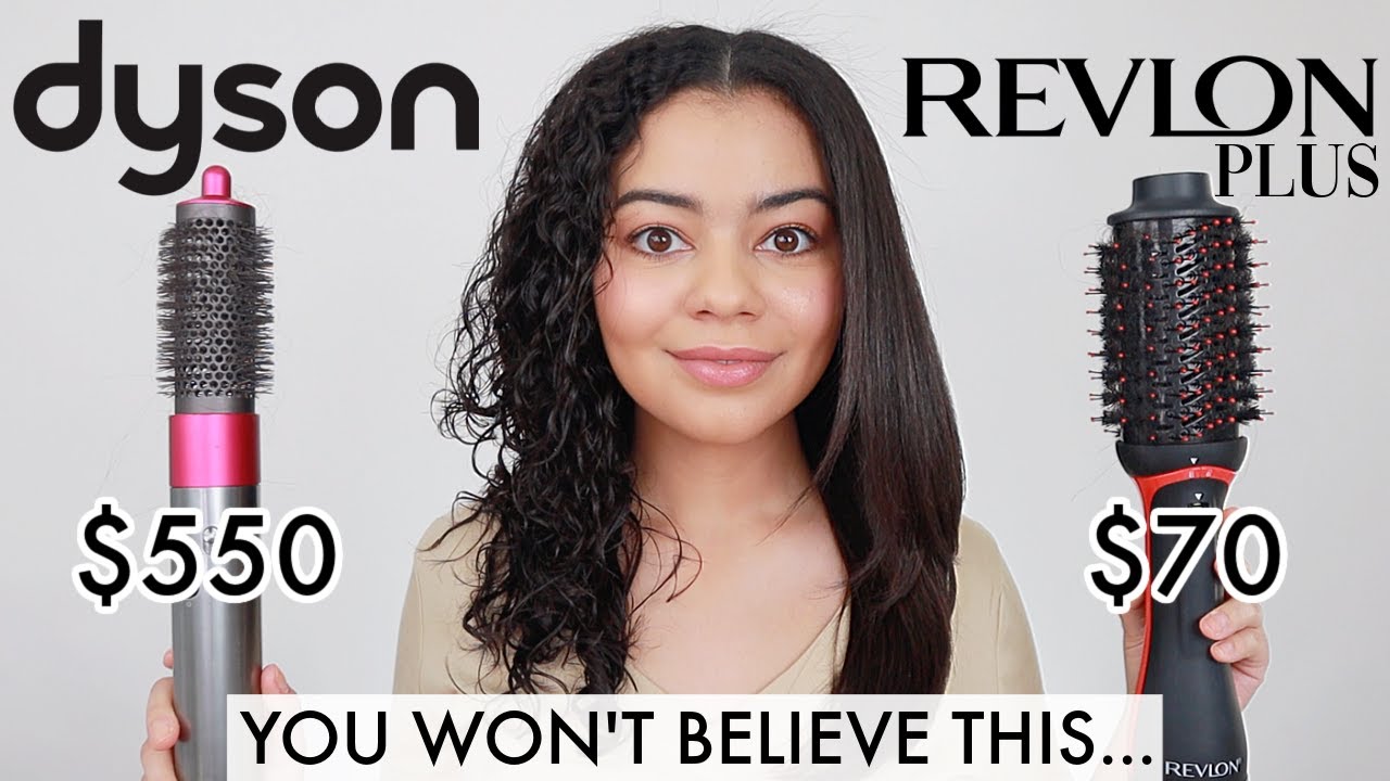 DYSON AIRWRAP VS REVLON PLUS ON CURLY HAIR - HONEST REVIEW - YouTube