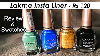 Lakme Insta Eyeliner | Swatches + Review #OFT2D