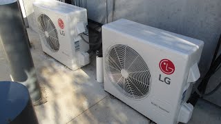 Two 2018 LG Dual Inverter Ductless Heat Pumps - 1 Running in Heat Mode