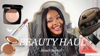 BEAUTY HAUL  UNBOXING + PRADA BEAUTY  + BEAUTY SECRETS + CHANEL BEAUTY \u0026 PR  | Edwigealamode