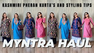 THE ART OF KASHMIRI EMBROIDERY: STYLING PHERAN-INSPIRED KURTAS FROM MYNTRA