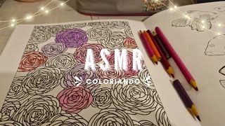 ASMR COLOREANDO + STORYTIME 🗣🌸🌳✨️ |Meli Lu